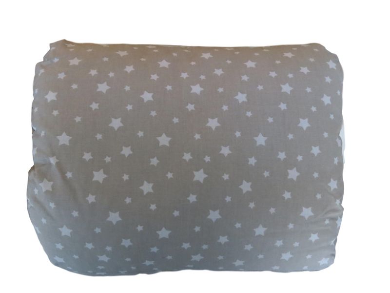 Arm Nursing Pillow - Small White Stars on Grey