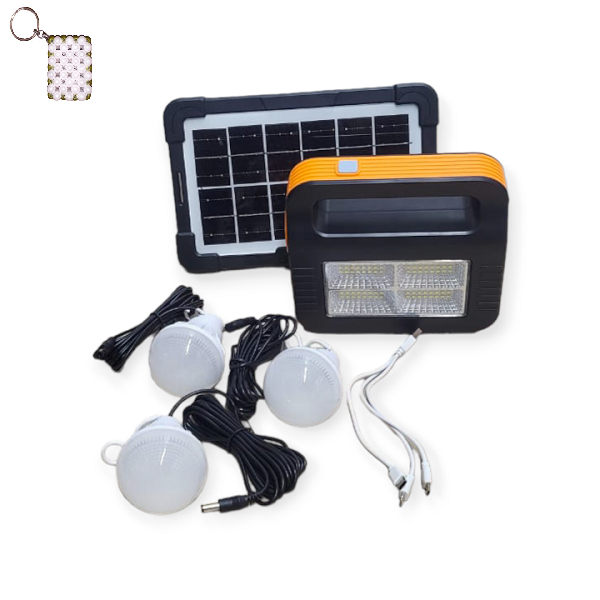Solar Powered Lighting System With 3 Bulbs+Key Holder