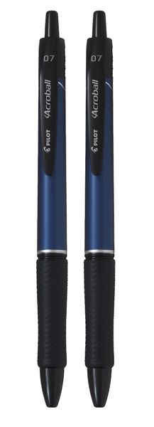 Pilot Acroball T-Series Ballpoint Pen Pack of 2 - Metallic Blue