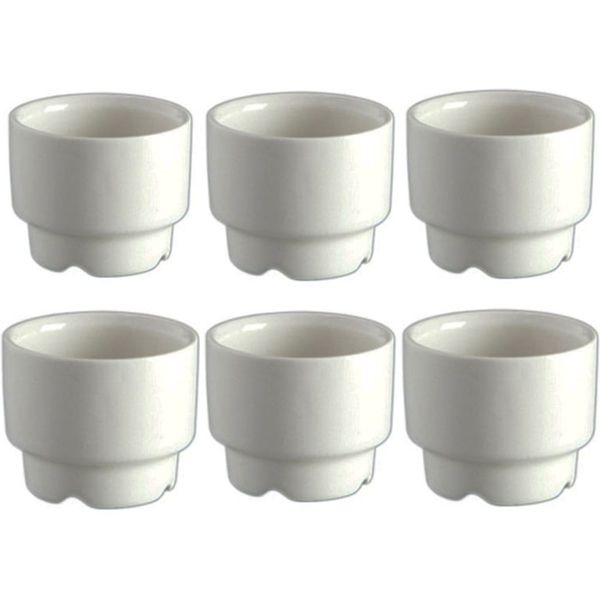 Egg Cup/Toothpick Holder 4x5cm 6pc Porcelain Footless Continental