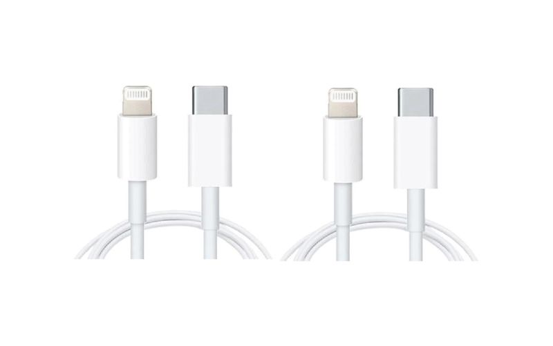 PACK OF 2 Type C to Lightning Cable for Iphone - WHITE