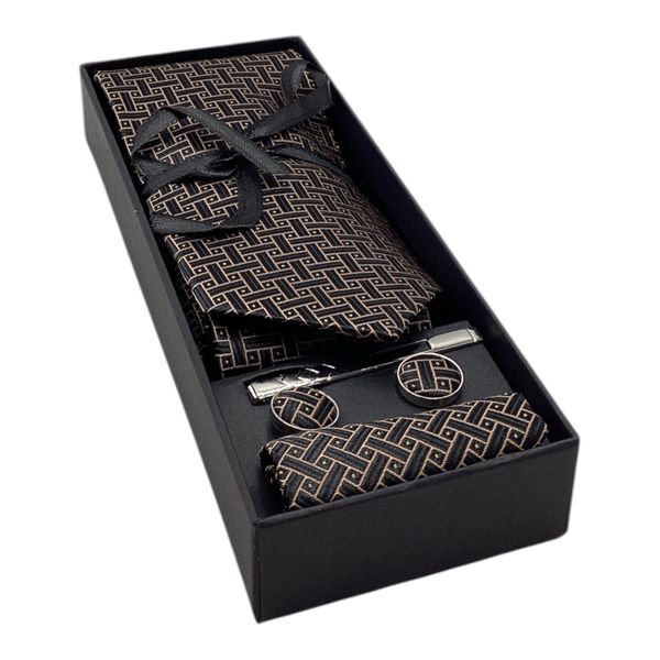 Men's Padiluote Tie Set - Dark Majesty - 5 Piece