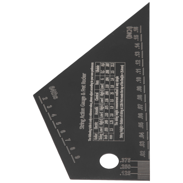 Fret Leveling Tool Guitar Bass Neck Fingerboard Measuring Ruler Stainless S