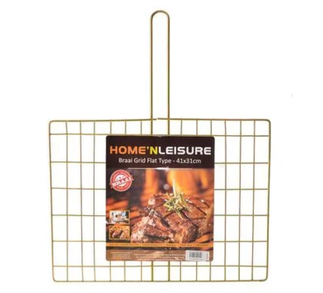 Multi-Purpose Braai Grill Plate 41 x 31 cm | Flat Surface with Handle