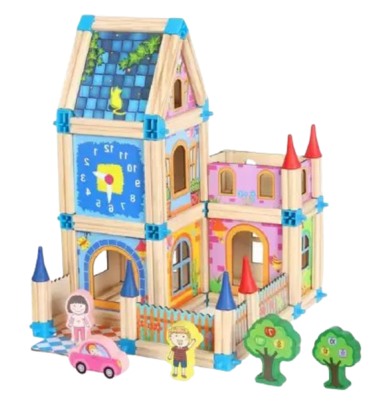 Architecture and Assembly Building Block Set Toy for Kids - Multicolor