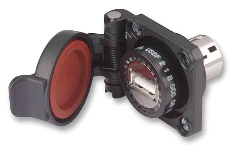 Amphenol Socapex (USBF 21 B SCC) USB Adapter, USB Type A Receptacle