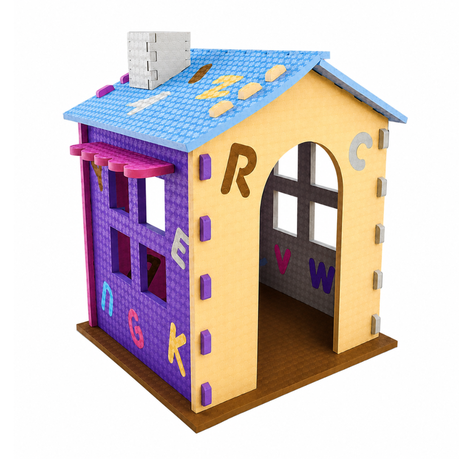 Indoor Playhouse with Alphabet Letters - EVA foam DIY Assembly Toy Image