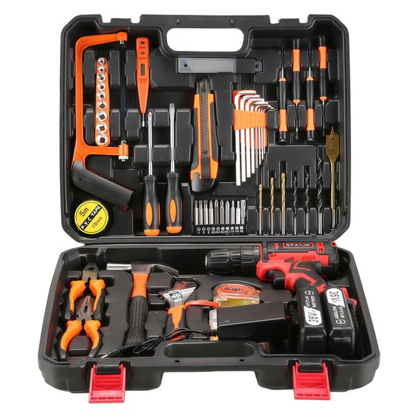 Cordless Electric Drill Set - 102 Piece Multi-Function Home Tool Kit