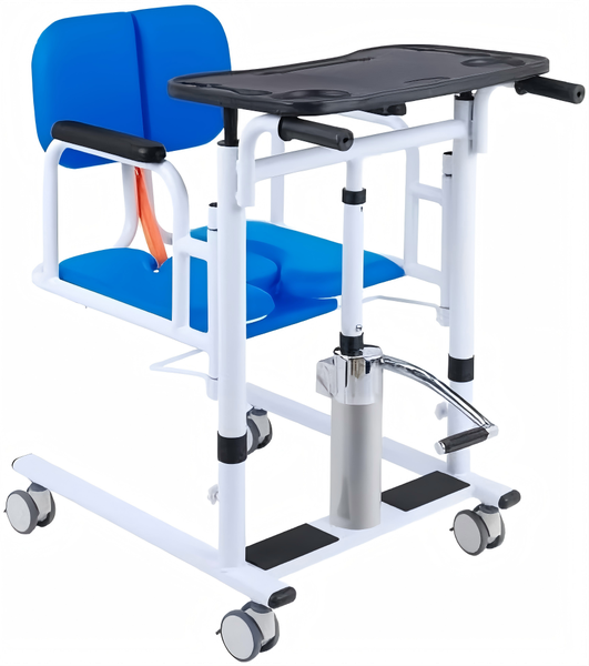 Hydraulic Patient Transfer Lift Chair Adjustable Height Shower Wheelchair