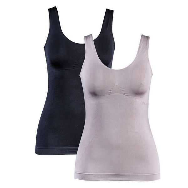 Seamfree - Ladies Sculpting Tummy Control Vest Shaper - 2 Pack