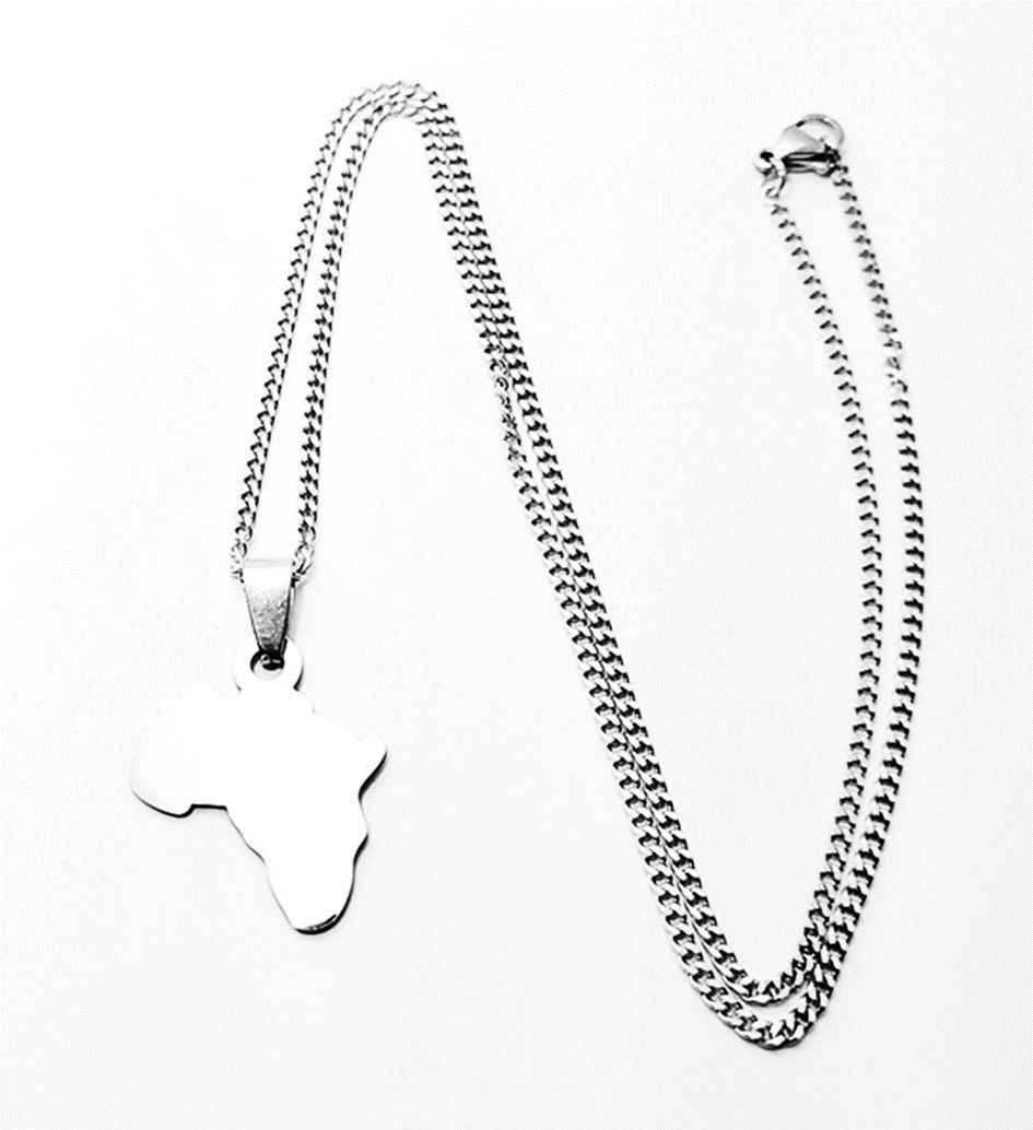 Stainless Steel Africa Pendant on Cuban Chain Shop Today. Get it