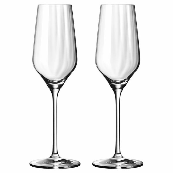 Ritzenhoff Sternschliff Crystal Champagne Flute Glass Set of 2
