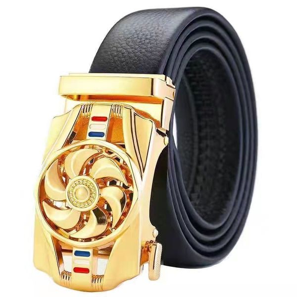 Revolving Pinwheel Diamonds Men Automatic Belt Buckle Holiday Gift Set