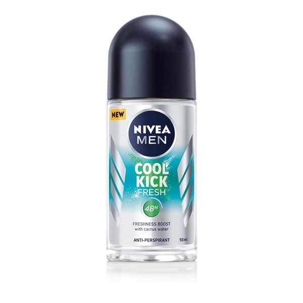 NIVEA MEN Cool Kick Fresh Anti-perspirant Roll-On Deodorant, 50ml