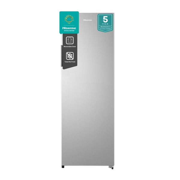 Hisense 312L No Frost Upright Fridge - Inox