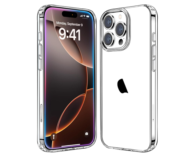 Clear Case Slim TPU Shockproof Cover Compatible with iPhone 16 Pro