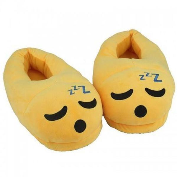 Adults Emoji Slippers - Sleepy - 1 Size Fits All up to UK8)
