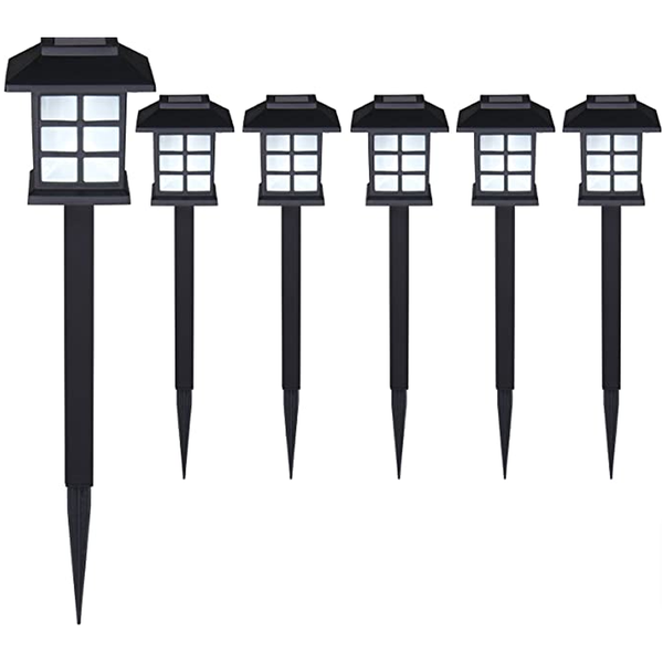 6 Pack Outdoor Solar Lights
