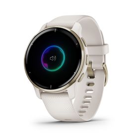 garmin venu 2 plus smartwatch ivory cream gold