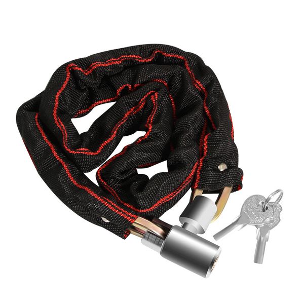 Heavy-Duty Bicycle Chain Lock with Key for Outdoor Security