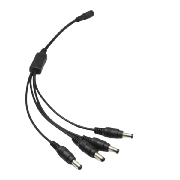DC Power Splitter Cable 1-4 - 2.1mm DC Female to 4x Male Plugs (40cm, 5A)