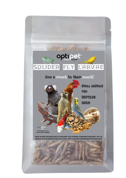 Optipet Soldier Fly Larvae 40g - sustainable and nutritious food source