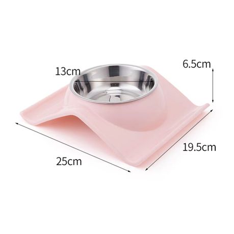 Stainless Steel Cat Bowl 200ml Cat Water Bowl Multifunction Food And Water  Bowl Pink