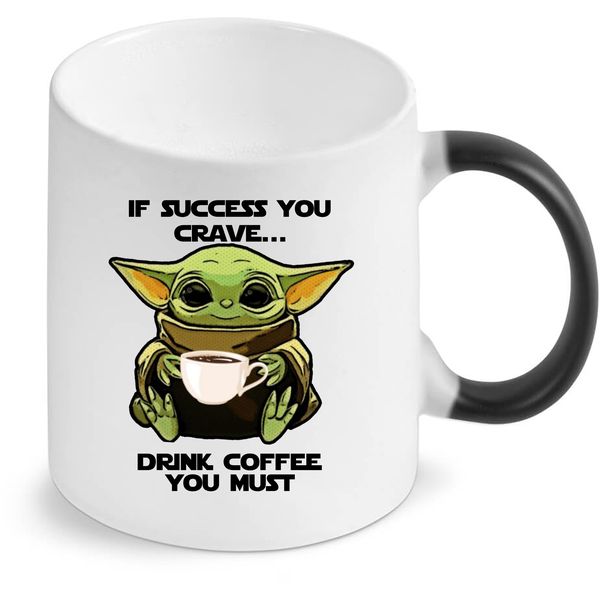 Yoda Drink Coffee You Must Star Wars Birthday Christmas Colour Changing Mug