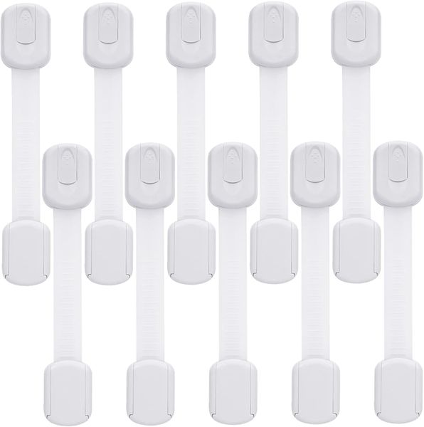 3Meters Child Safety Cabinet Locks - Baby Proofing Latches Adjustable Strap