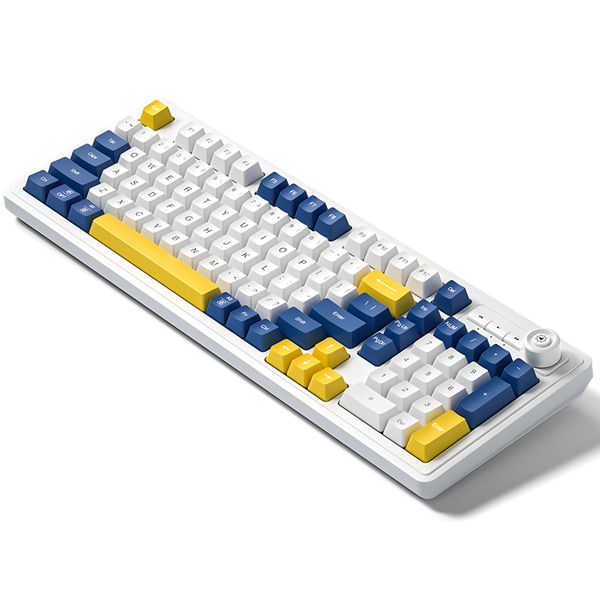 RGB Gaming Keyboard, 98 Keys 3-Mode Mechanical Keyboard for PC/Tablet