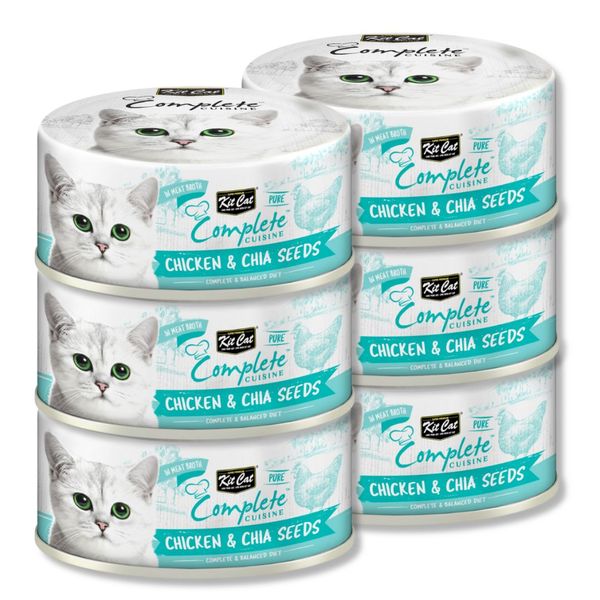 Kit Cat - Complete Cuisine Chicken &amp; Chia Seeds (6 x 70g)