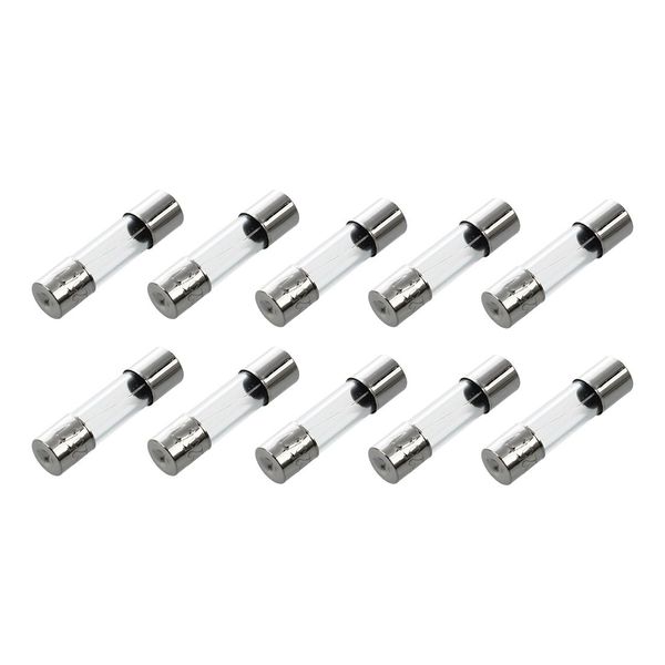 10 Pcs Fast Blow Type Glass Tube Fuses 5x20Mm Compatible with Universal