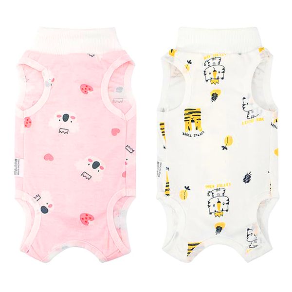 2 Piece Recovery Onesies for Cats After Surgery