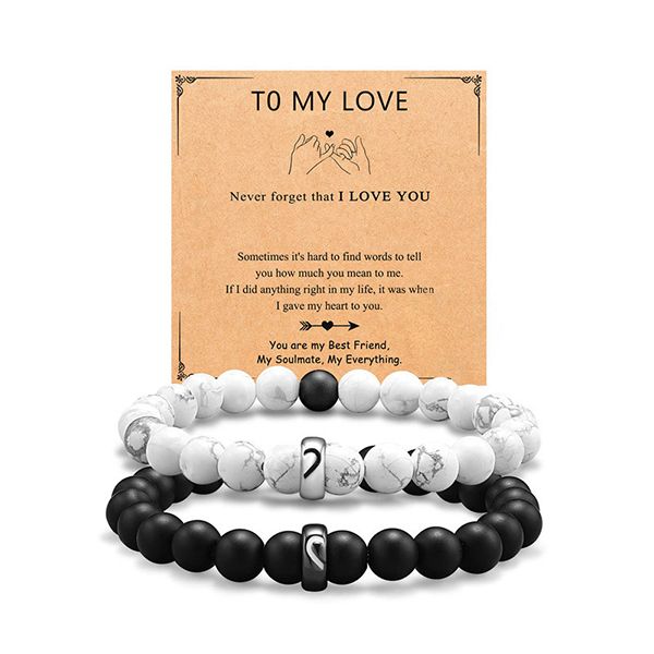 Fashion Couple Bracelets - Stretch Adjustable Beaded Bracelet for Men Women