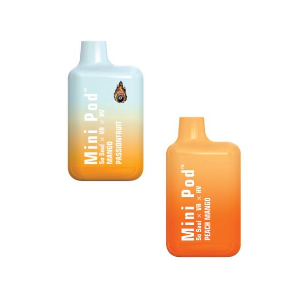 Disposable Vape Mini Pod - Peach Mango &amp; Mango Passionfruit - 2 Pack