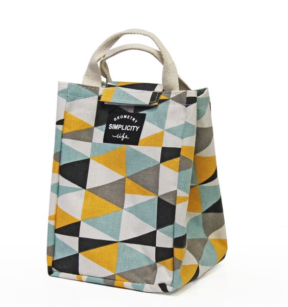Fine Living Lunch Bag - Orange/Turquoise