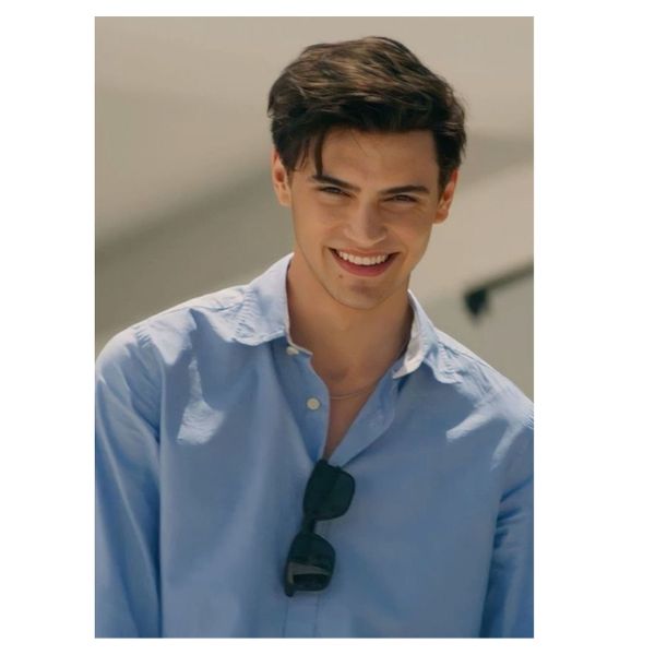 Nick Smiling In Blue Shirt - A1 Poster