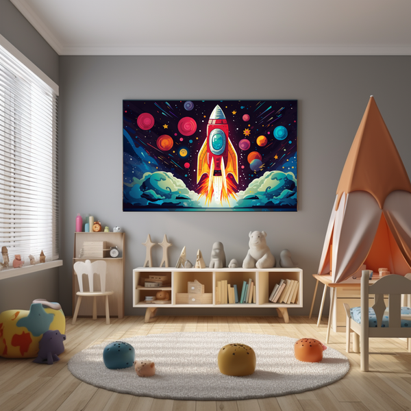 Canvas Wall Art - Rocket Adventure - BK0008