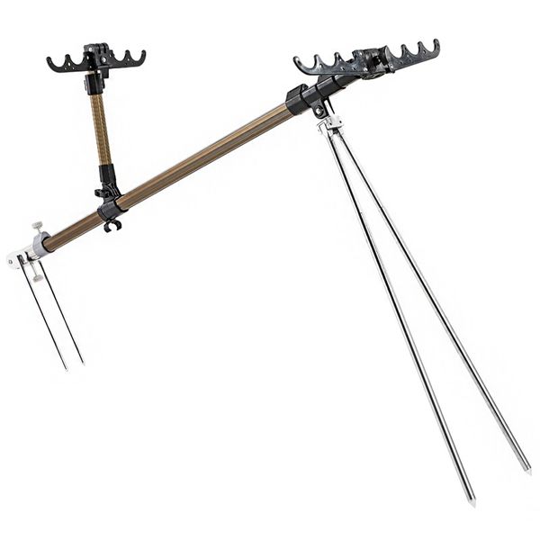 1.5M Fishing Rod Holder - Double Turret Fishing Bracket Inserted Rod Holder