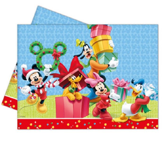 Mickey Christmas Time Plastic Tablecover