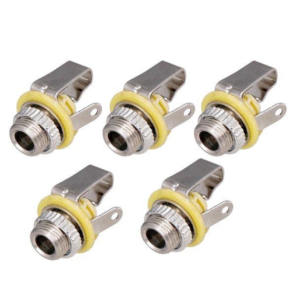 5Pcs 3.5mm 1/8inch Mono Input Jack Plug Socket for Electric Guitar Bass Ear