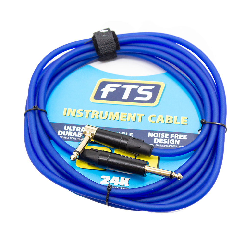 Instrument Cable All 24K Gold Plug [FTS-TJ134+TJ134A/3M BL]