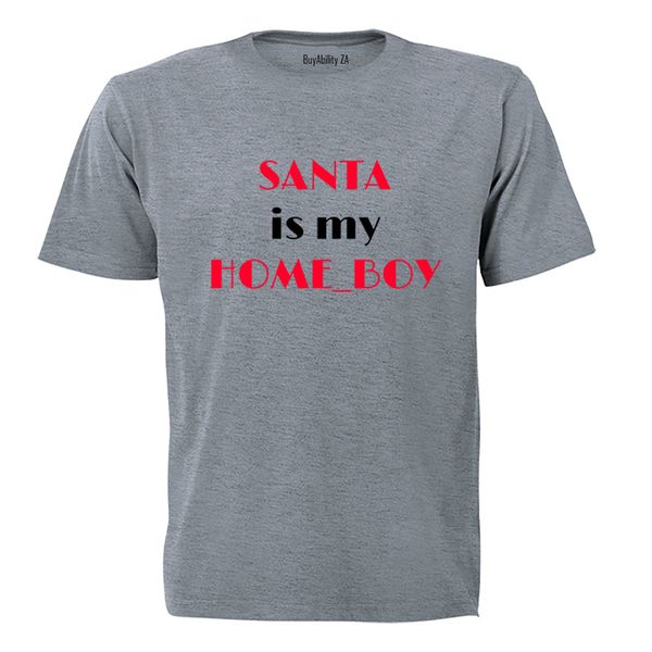 Santa is my Home_Boy - Kids T-Shirt - White