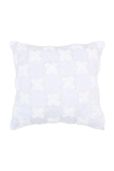 Tufted Crossed Scatter Cushion, 40x40cm
