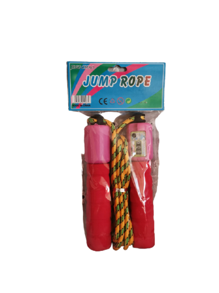 Soft Grip Skipping Rope with Counter - Pink