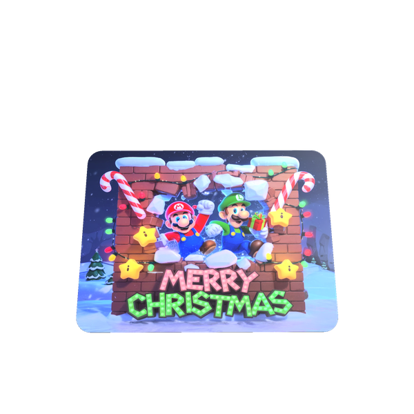Mario &amp; Luigi 3D Christmas Mouse Pad - Fun Gift for Gamers &amp; Kids
