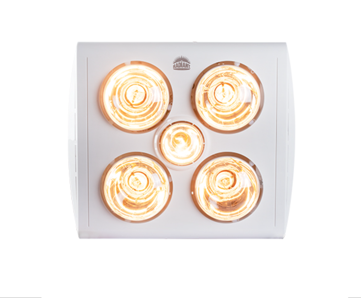 Radiant 5 Light Bathroom Heater & Extractor Fan | Shop Today. Get it ...