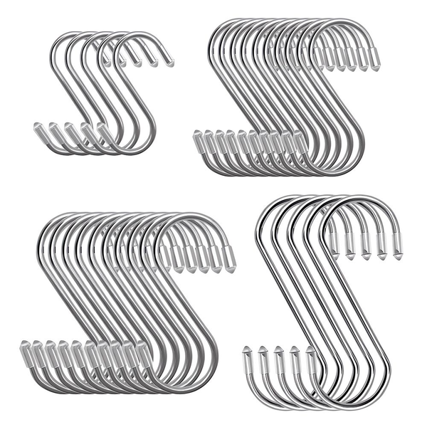 Jack Brown S Hooks For Hanging | 30 Steel S-Shaped Hooks, Space-Saver