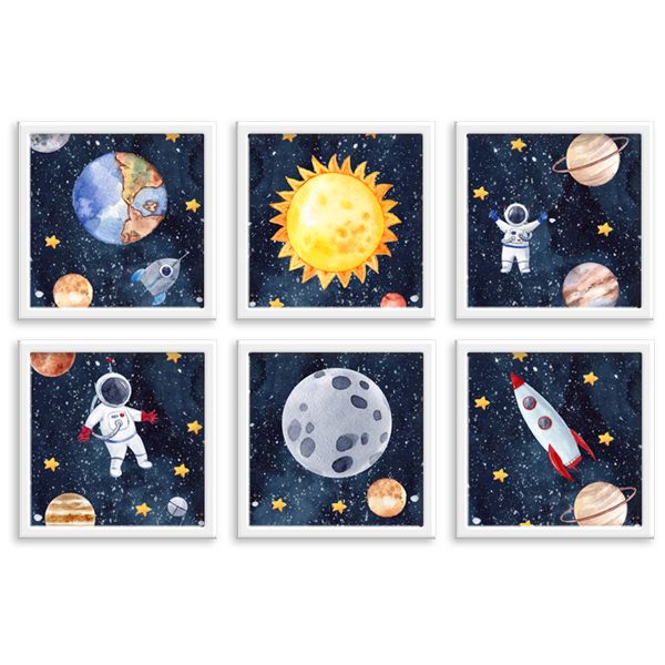 Nursery Wall Art - Square Space - Set of 6