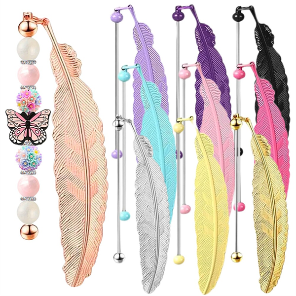 10 Pieces Diy Beadable Bookmarks Bulk Beadable Bookmarks Pendant Bar